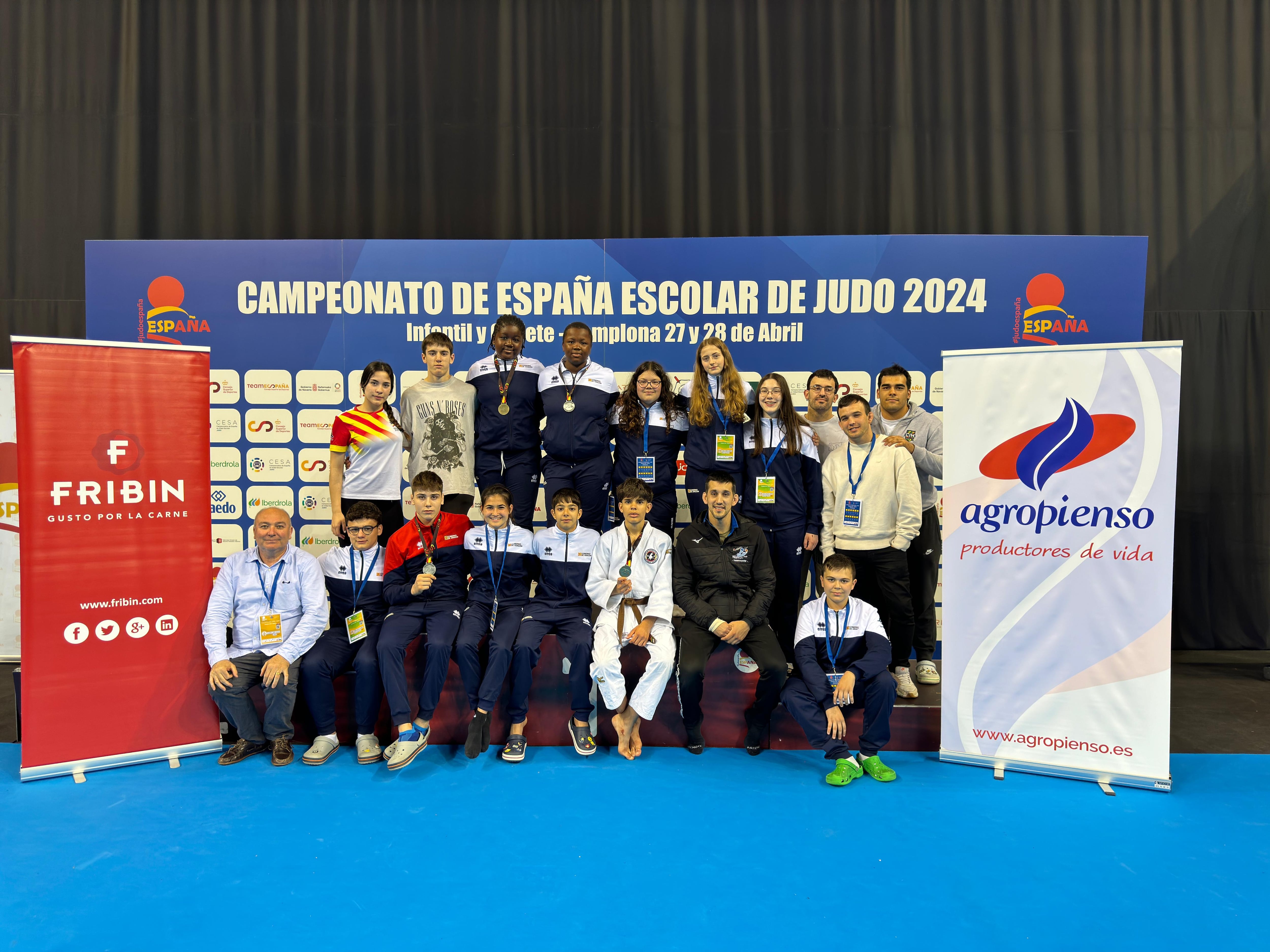 Infantiles y cadetes Club Judo Binéfar en el Campeonato de España