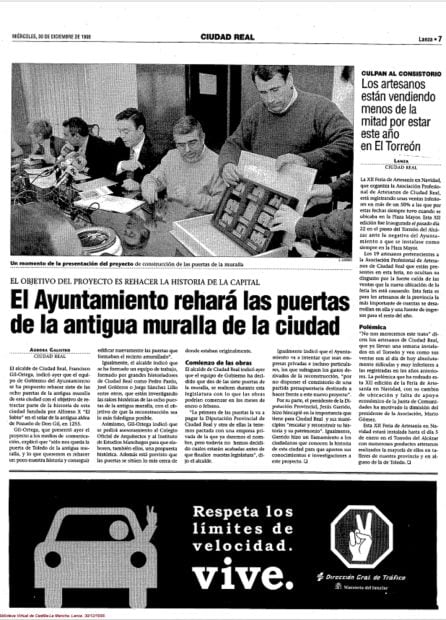 El Diario Lanza informó del proyecto del alcalde Gil-Ortega