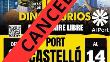 La exposición de dinosaurios en PortCastelló se pospone en solidaridad con los afectados por la DANA