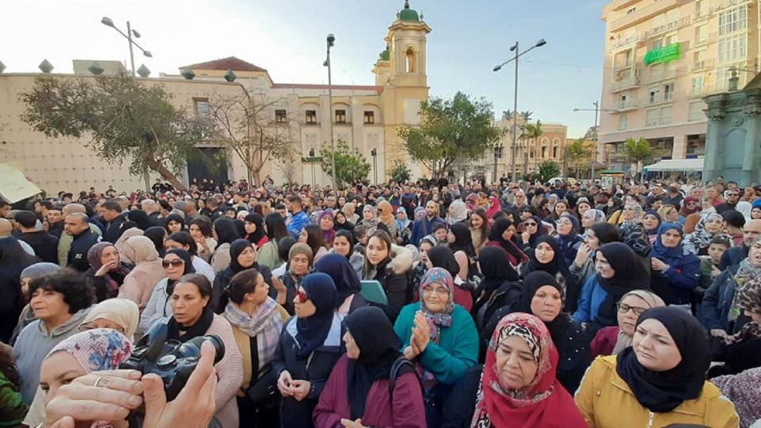 Concentración antifascista en Ceuta.