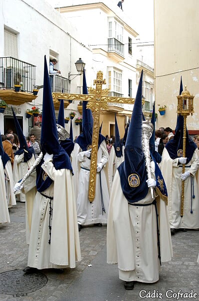 Cortejo de la Archicofradía de La Palma. Foto. Cadiz Cofrade.I.R.