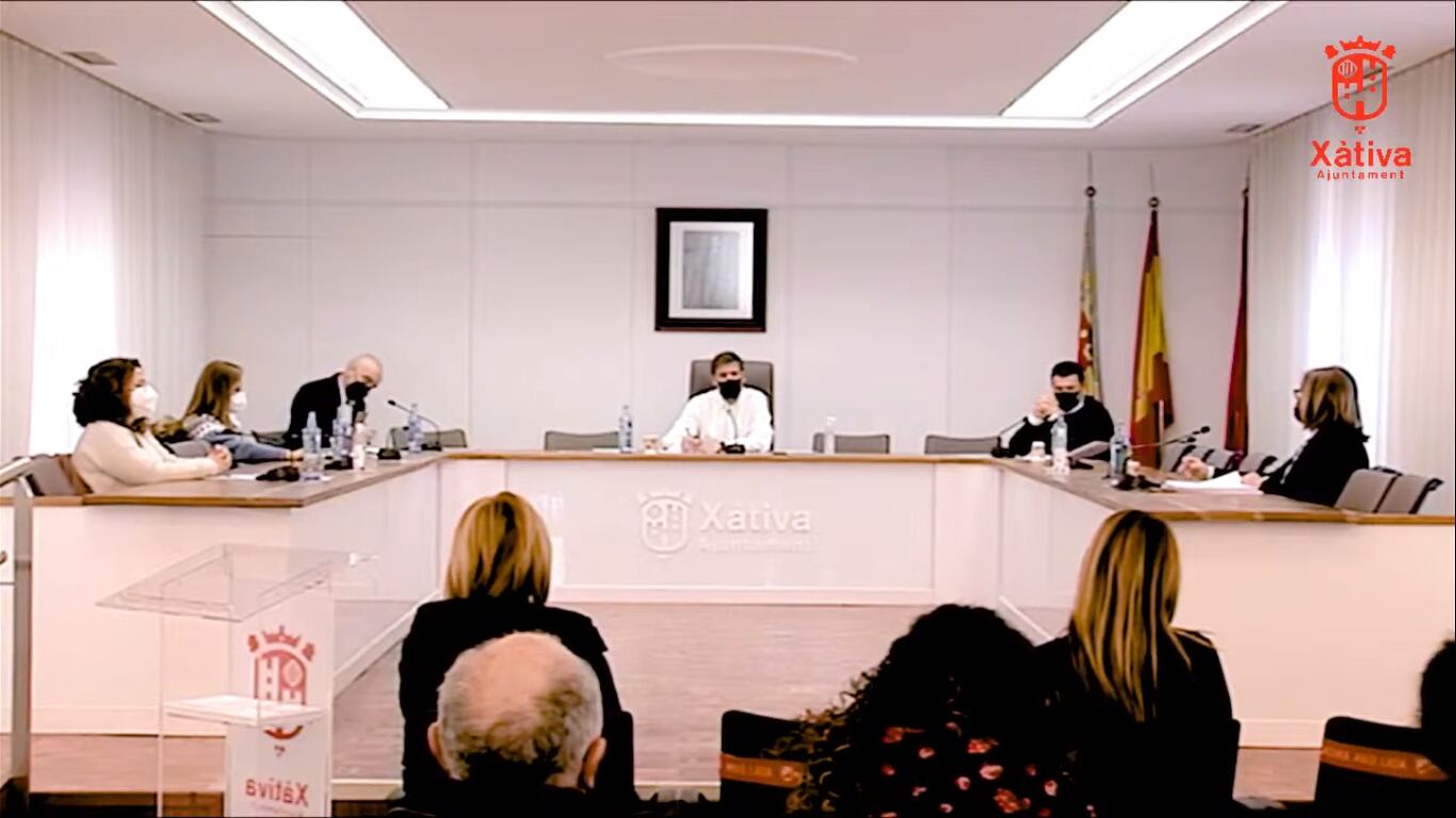 Sesión plenaria del mes de enero. Ayuntamiento de Xàtiva