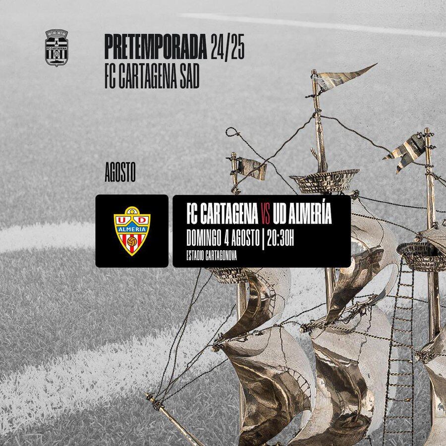 El partido contra el Almería será el 4 de agosto en el Cartagonova