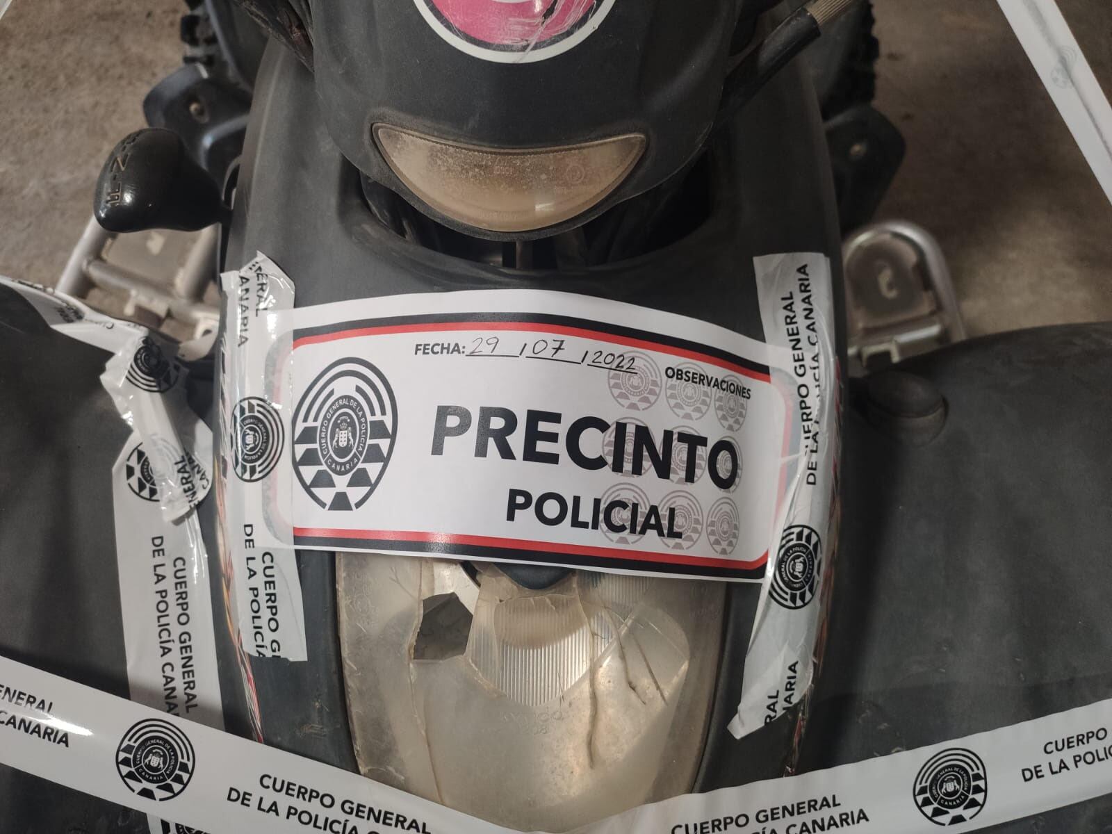 Precinto realizado por la Policía Canaria.