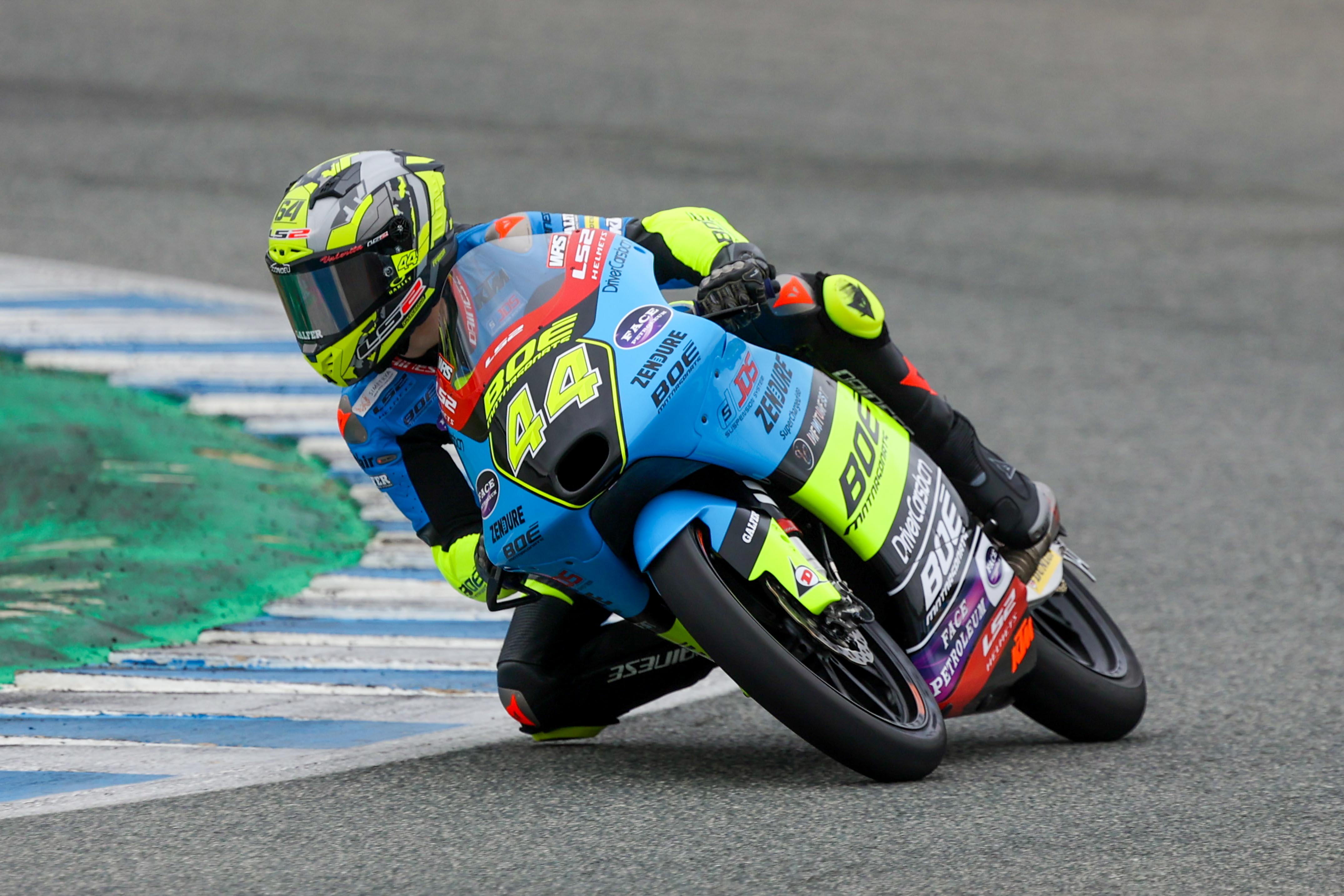 David Muñoz durante los entrenamientos en Jerez