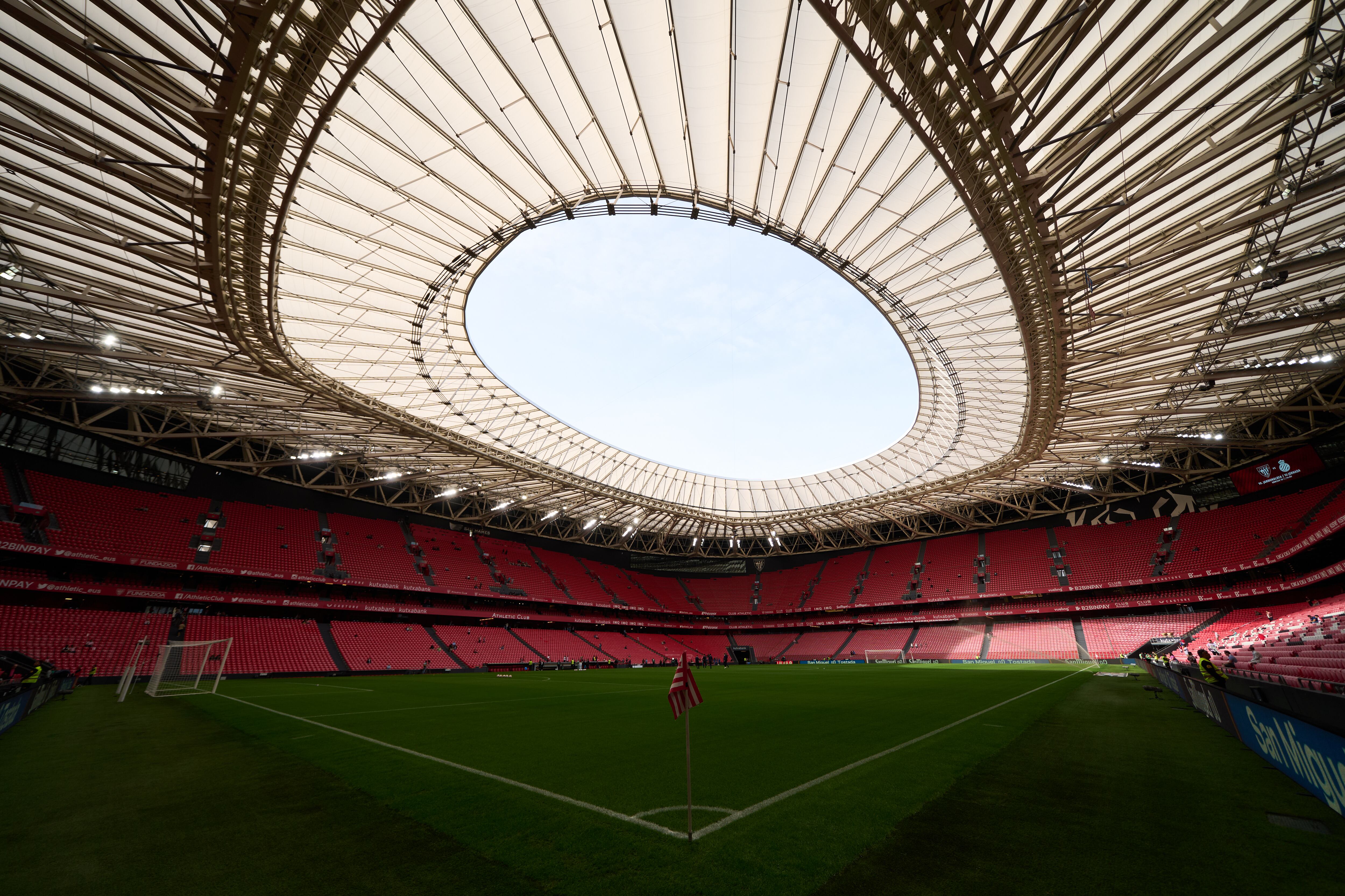 Vista interior del estadio de San Mamés