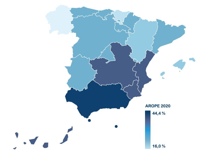 Tasa de riesgo de pobreza y/o exclusión social en la población infantil