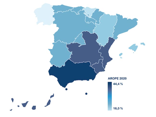 Tasa de riesgo de pobreza y/o exclusión social en la población infantil