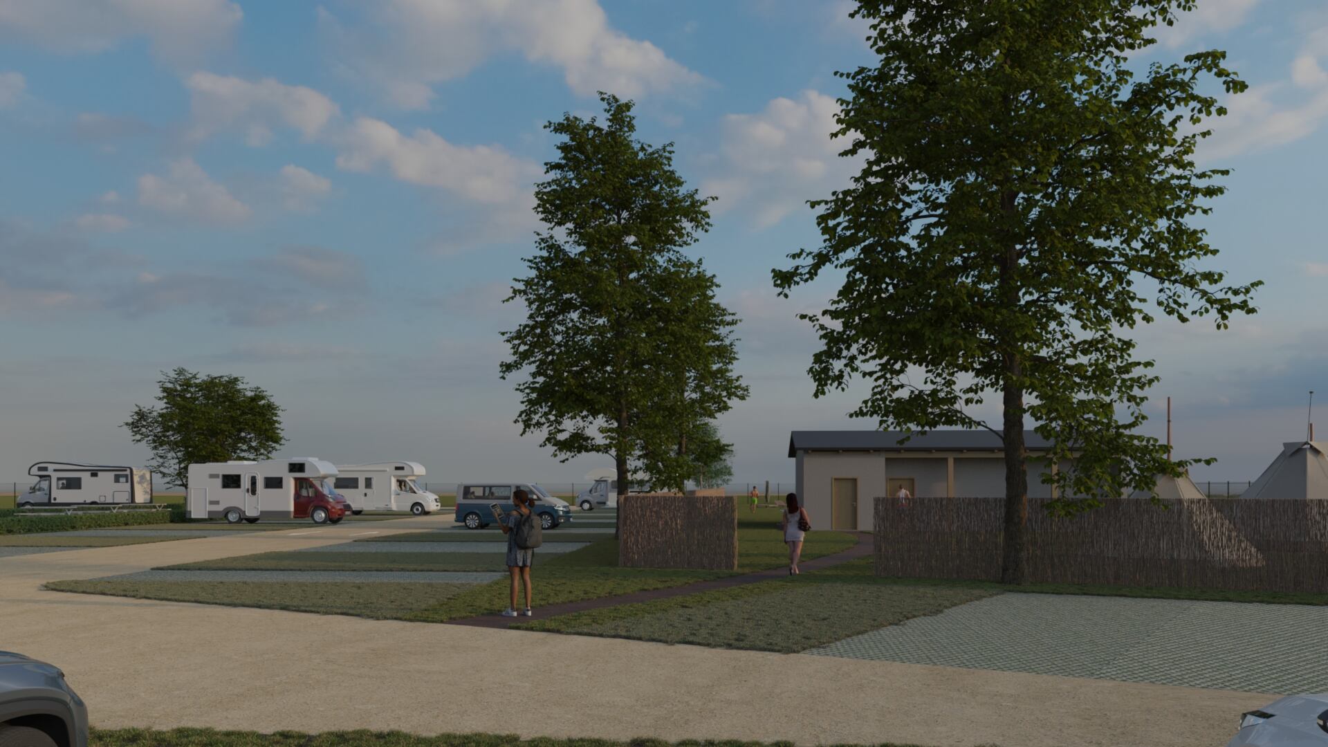 Recreación del futuro camping de Santa María del Páramo