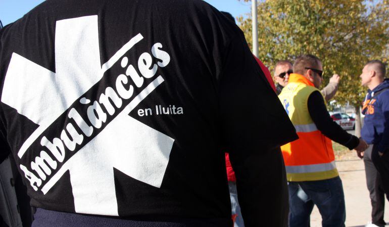 Samarreta reivindicativa d'un dels treballadors.