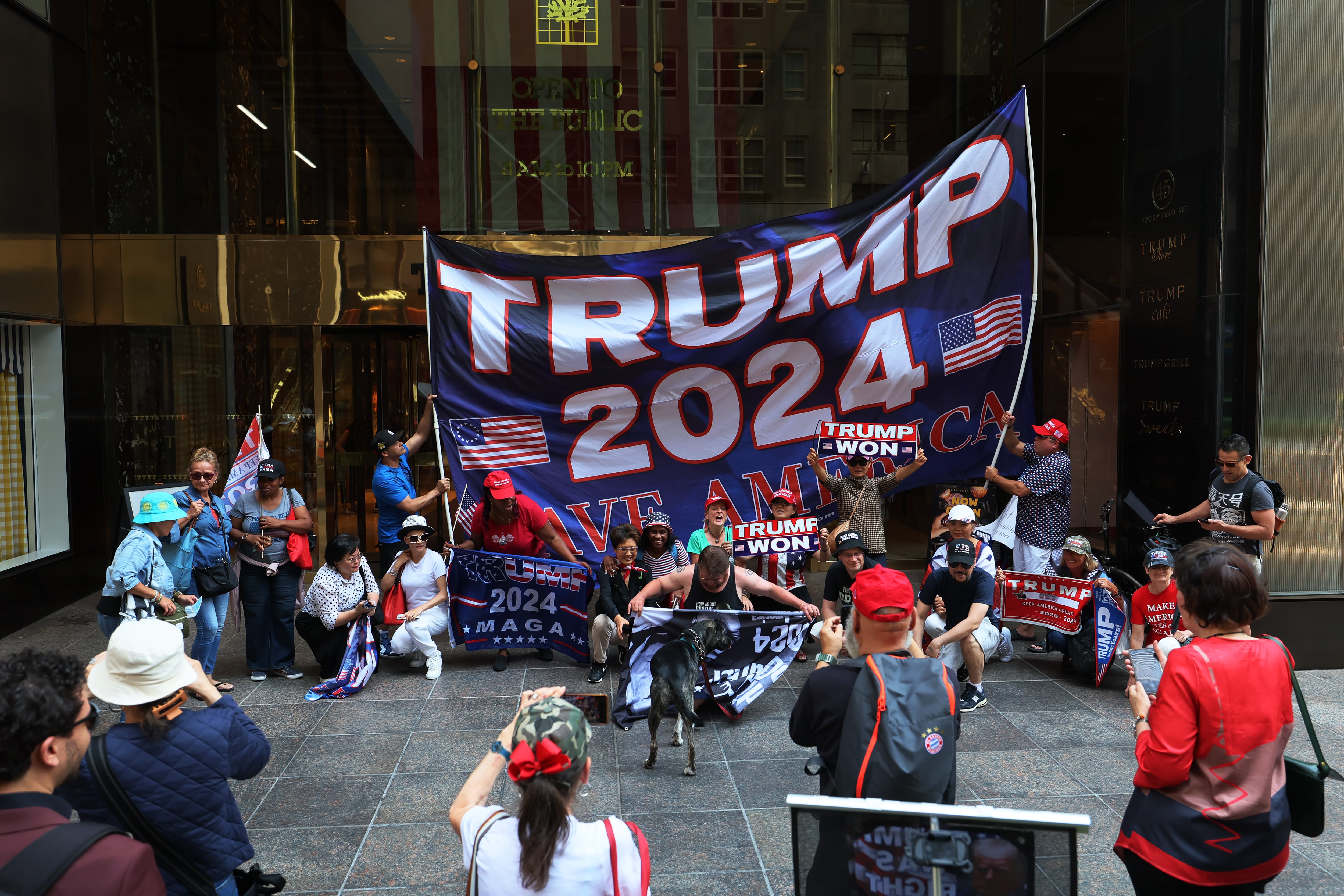 Partidarios de Donald Trump en Nueva York