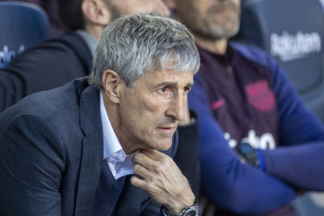 Setién, durante el partido contra la Real Sociedad. 