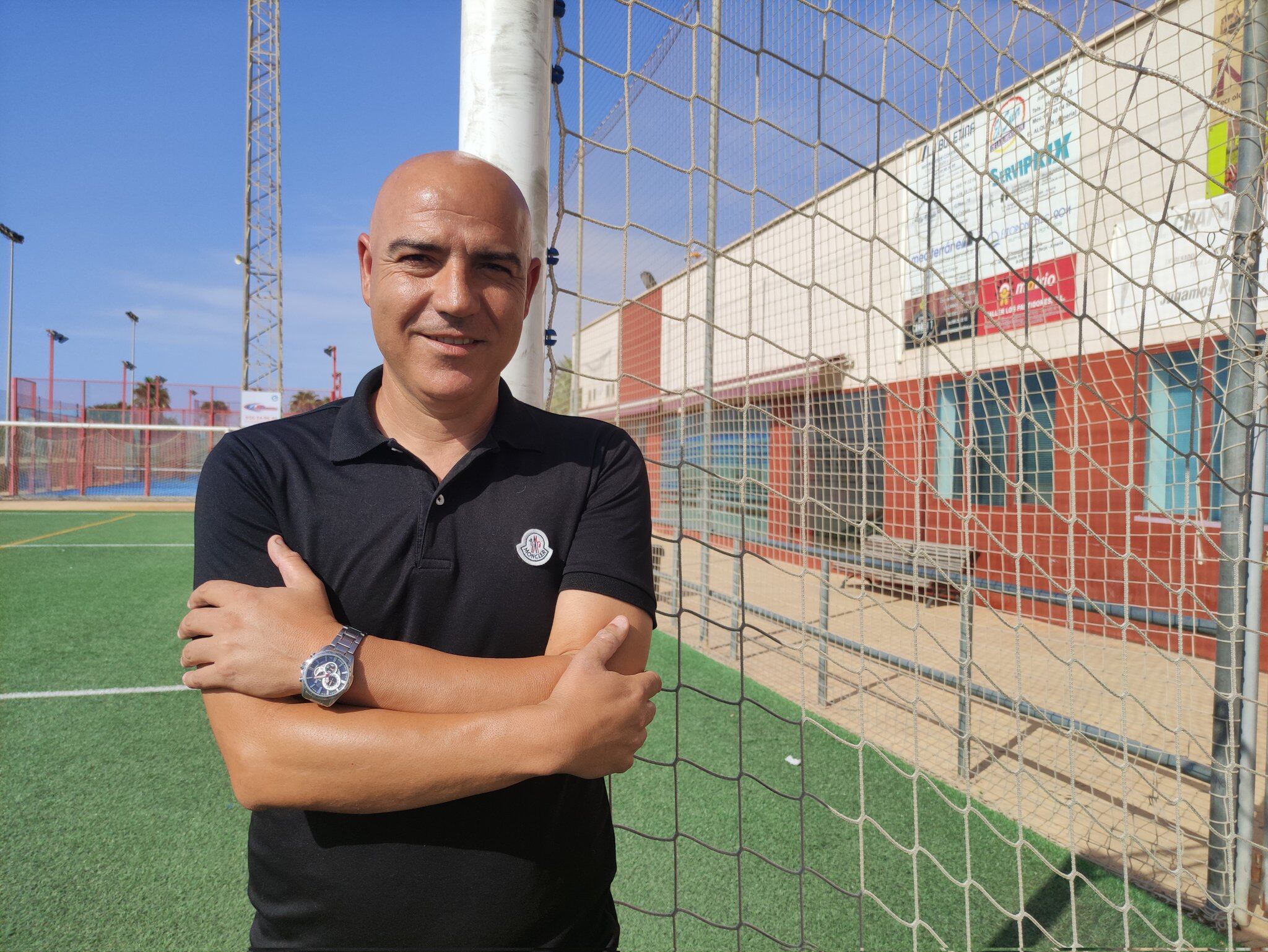 Miguel Compán en el campo de La Cañada.