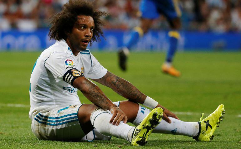 Marcelo, durante el partido contra el Valencia 