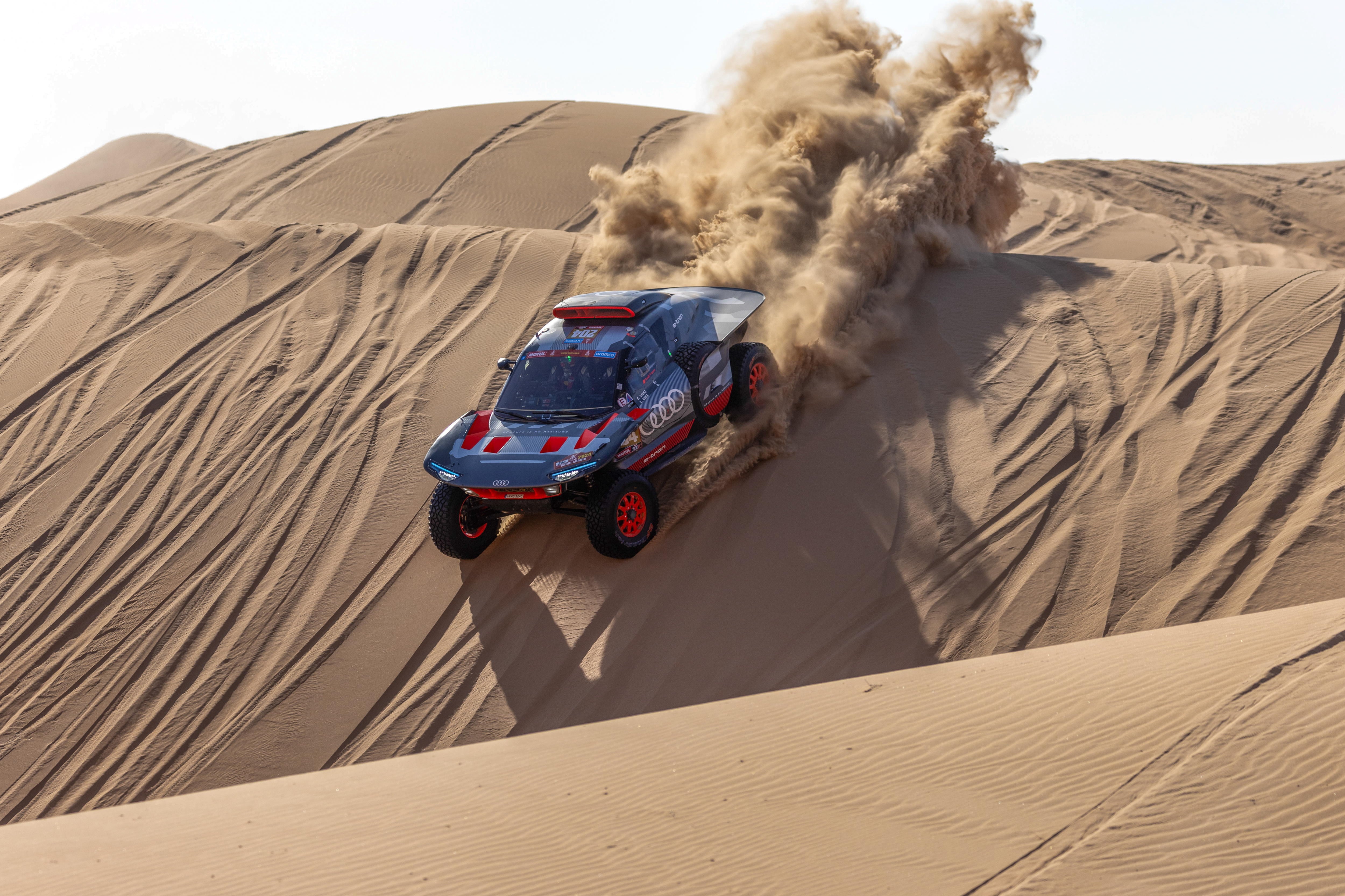 Carlos Sainz, durante una etapa del Rally Dakar