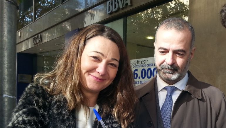 La alcaldesa de Parla, Beatriz Arceredillo, en el registro de la Audiencia Nacional