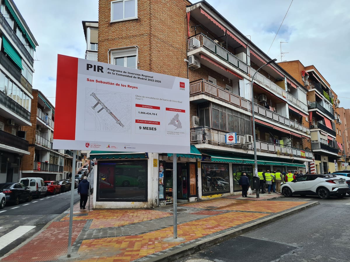 Avanzan las obras de transformación del barrio de Silvio Abad de San Sebastián de los Reyes