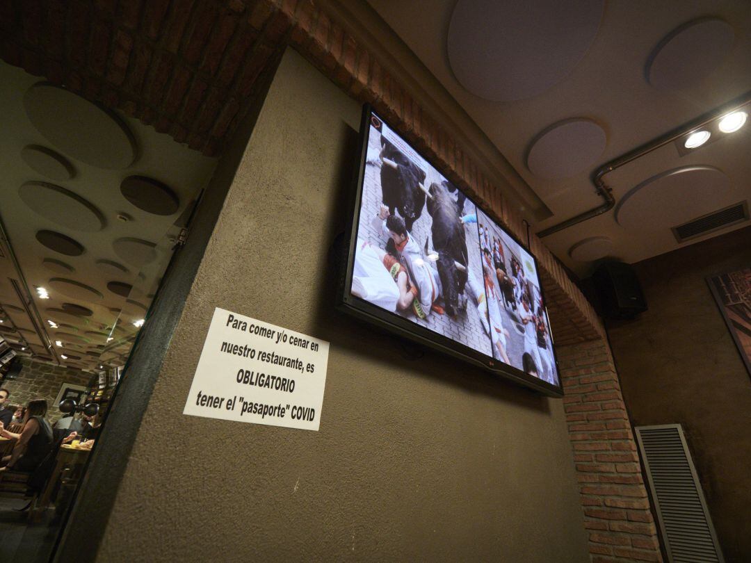 Un establecimiento hostelero a 27 de noviembre de 2021, en Pamplona, Navarra