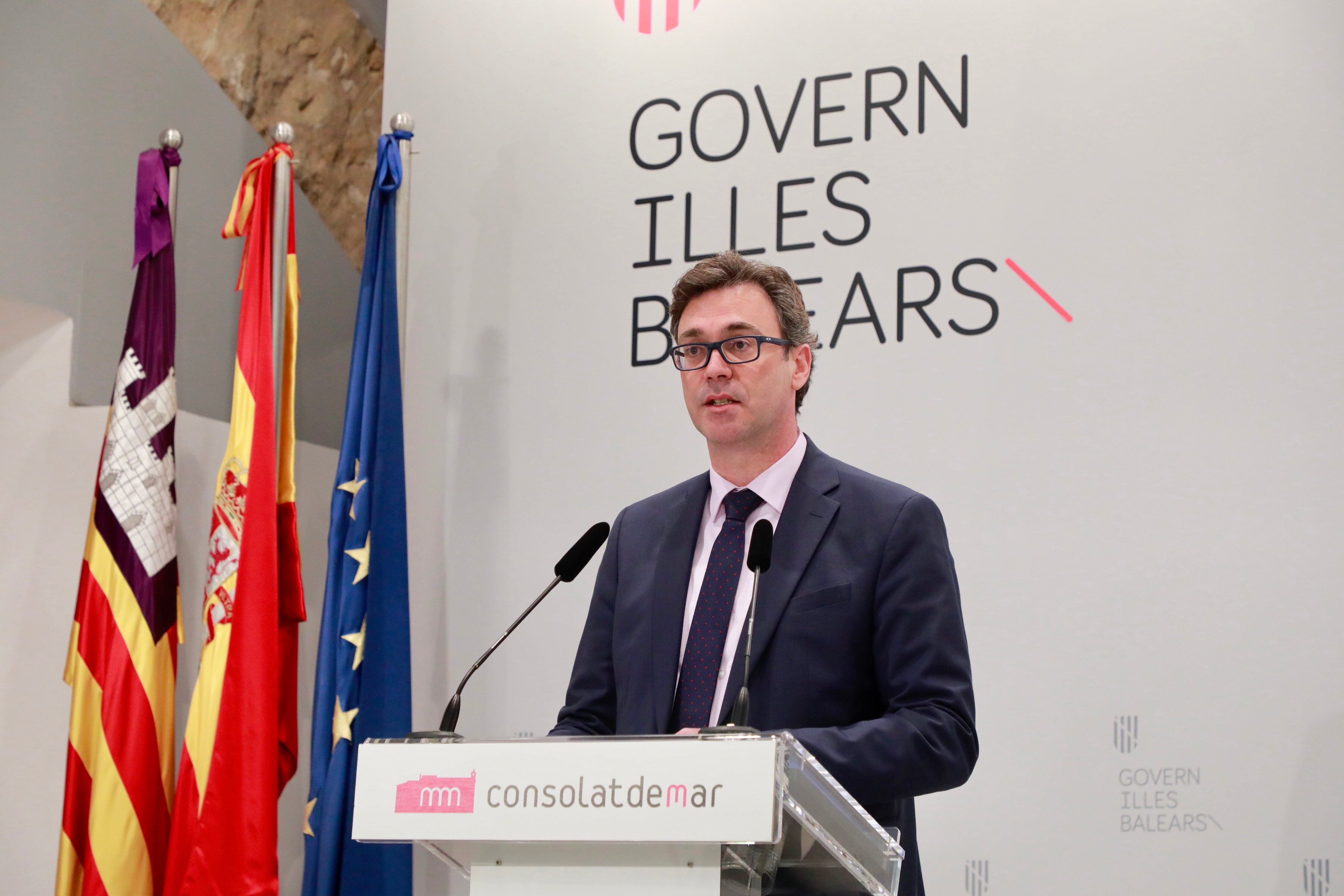 Un momento durante la rueda de prensa tras el Consell de Govern