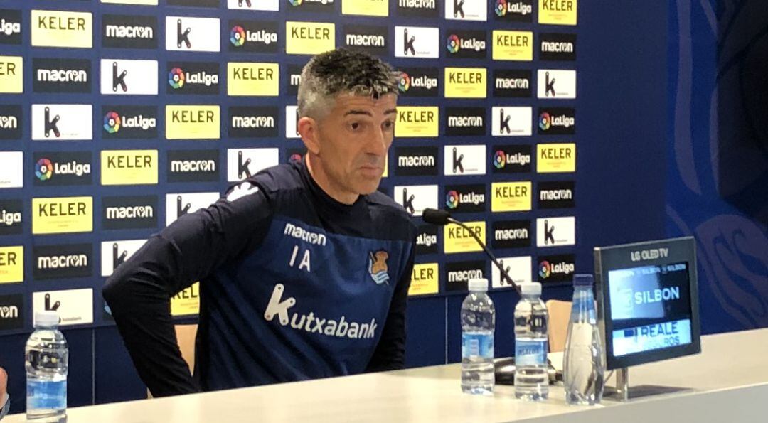 Imanol Alguacil comparece en Zubieta 