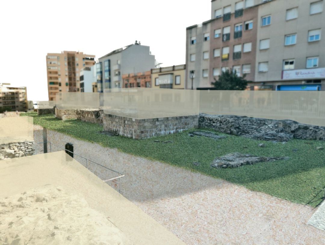 Recreación de las murallas medievales.