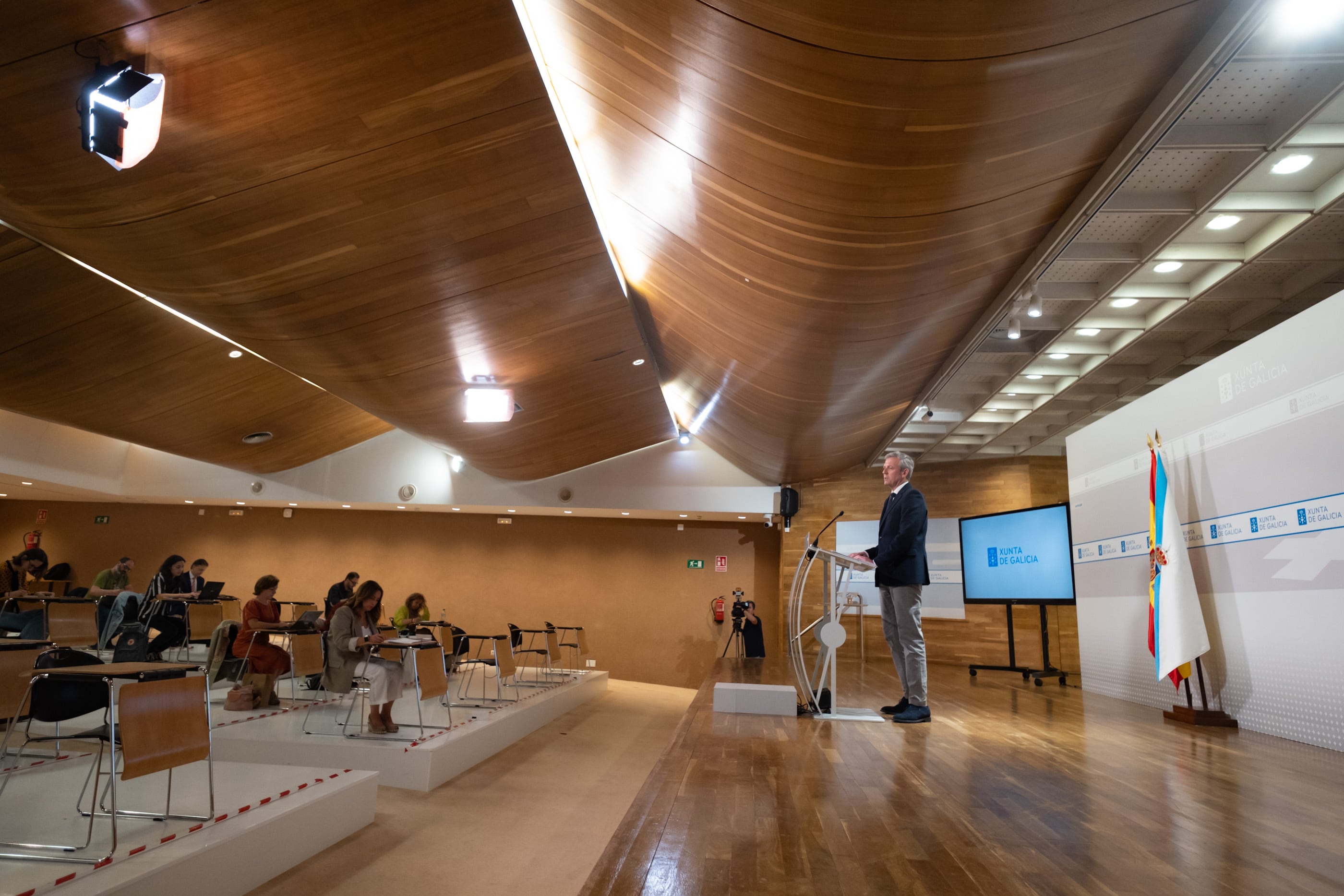 Alfonso Rueda tras el Consello de la Xunta