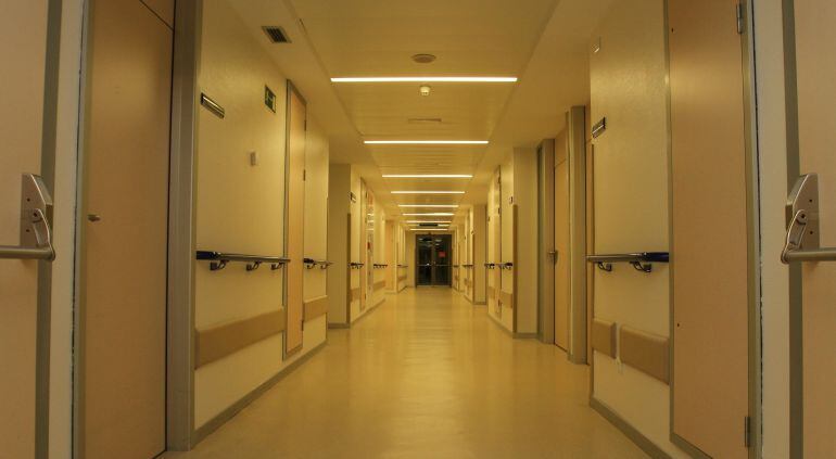Pasillo del hospital Rio Hortega de Valladolid