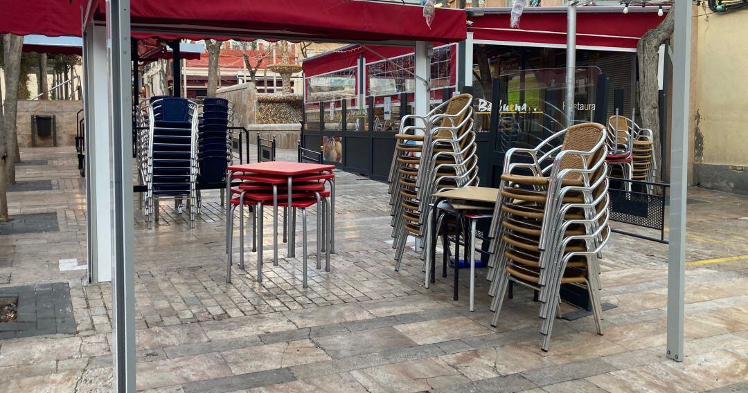 Imagen de archivo de una terraza recogida en Valdepeñas (Ciudad Real)