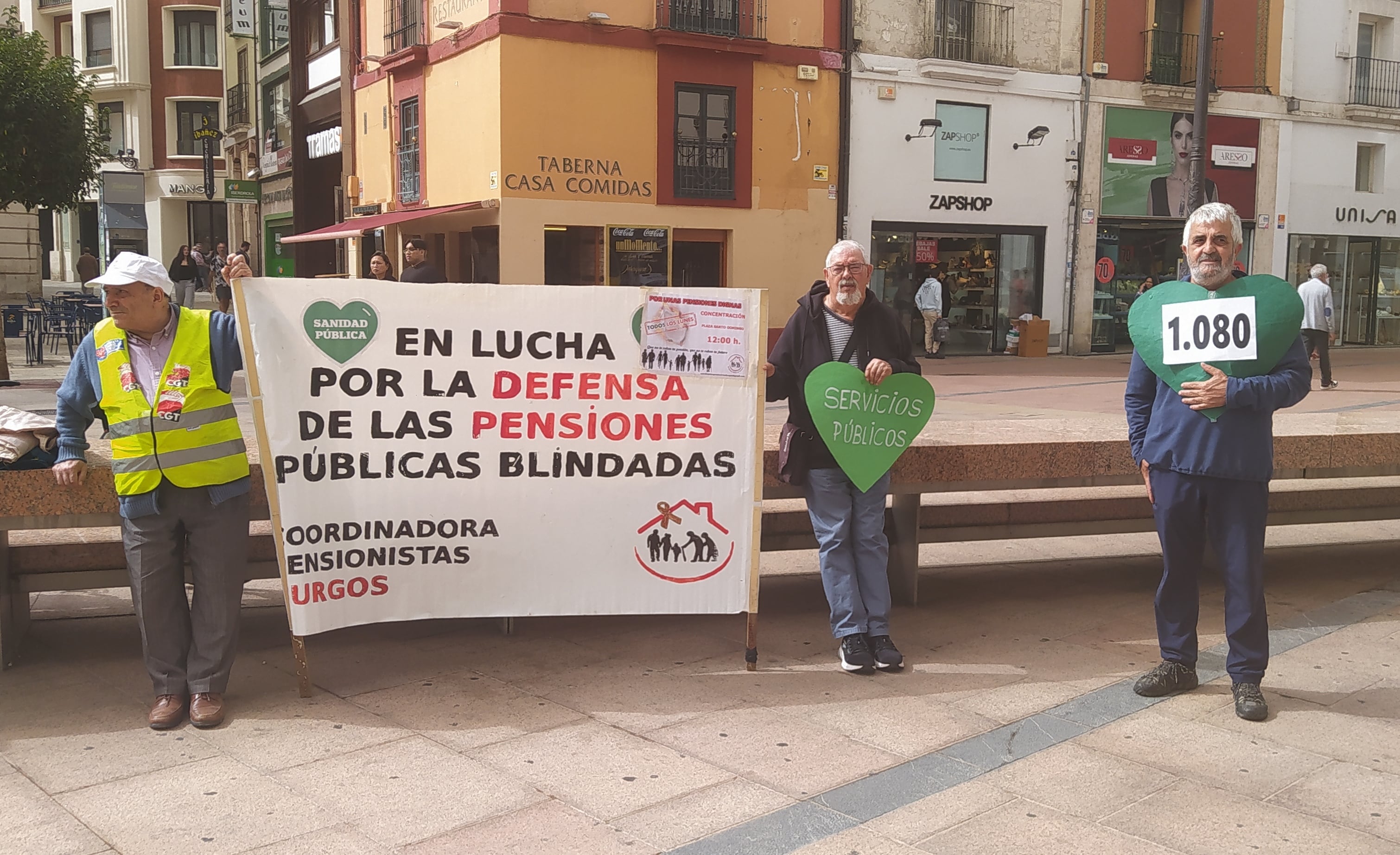 La Coordinadora de Pensionistas de Burgos retoma sus concentraciones de &#039;&#039;los lunes al sol&#039;&#039;