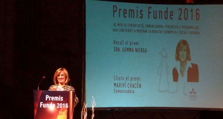 Gemma Nierga rep el premi Funde a la millor comunicadora
