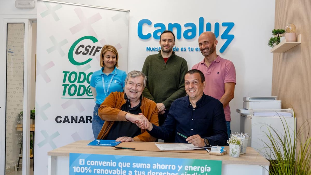 Canaluz y CSIF sellan un convenio para ofrecer energía renovable exclusiva a funcionarios y empleados de la empresa privada con representación sindical