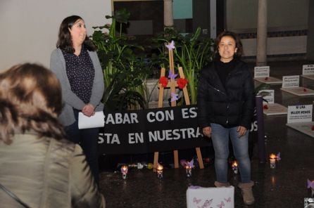 Tras la lectura del manifiesto María José Juárez presento a la nueva presidenta de DAMA, Maria del Mar Arenas