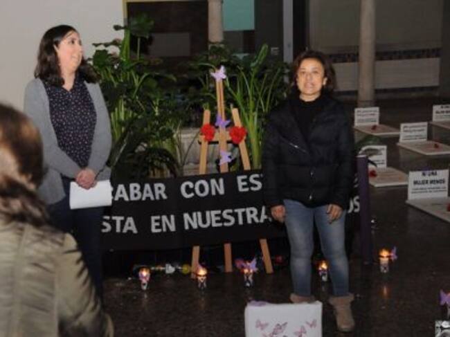Tras la lectura del manifiesto María José Juárez presento a la nueva presidenta de DAMA, Maria del Mar Arenas