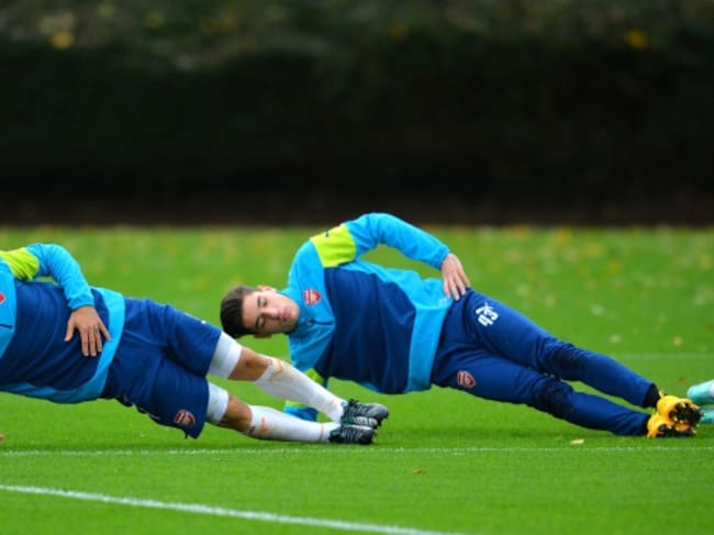 Mikel Arteta y Héctor Bellerín