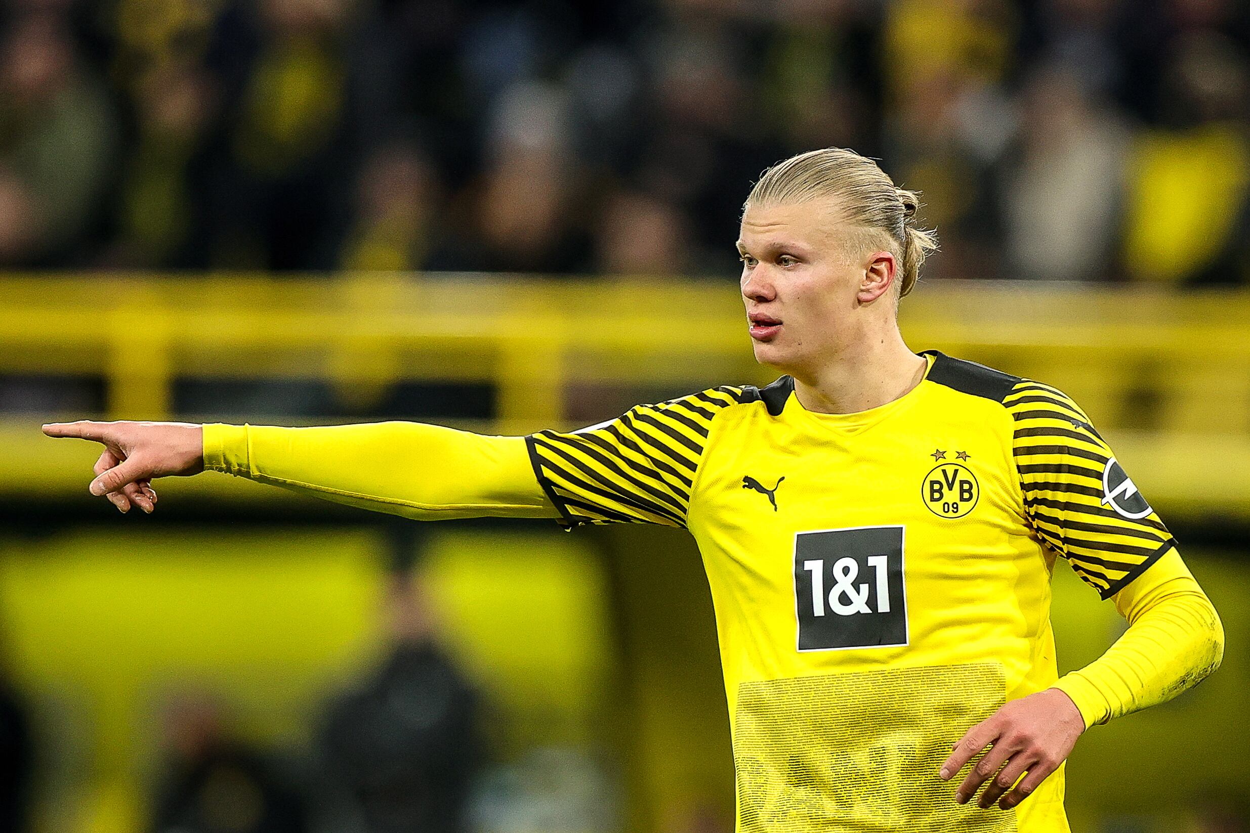 Erling Haaland, durante un partido con el Borussia Dortmund