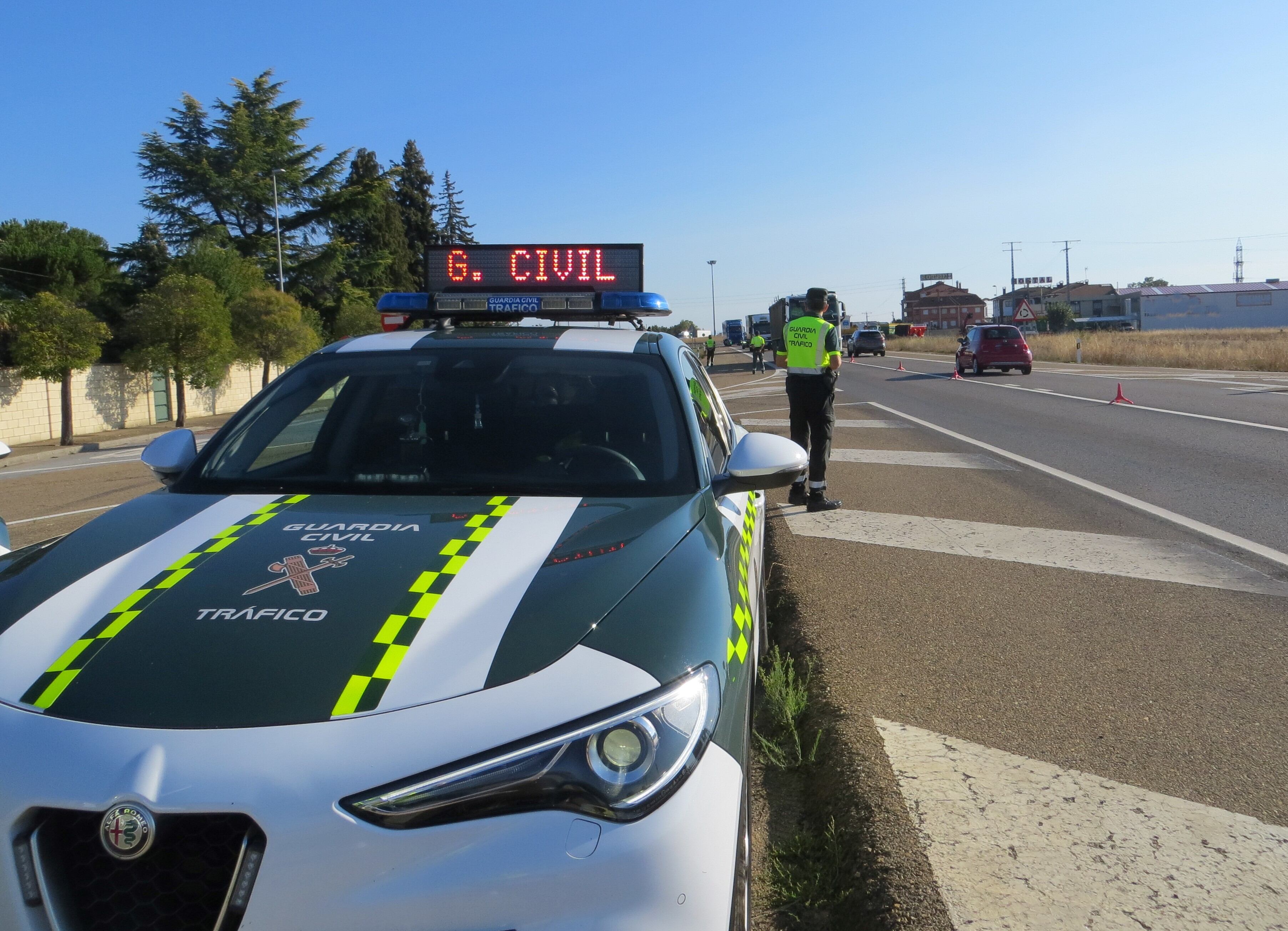 Punto de identificación de la Guardia Civil en León