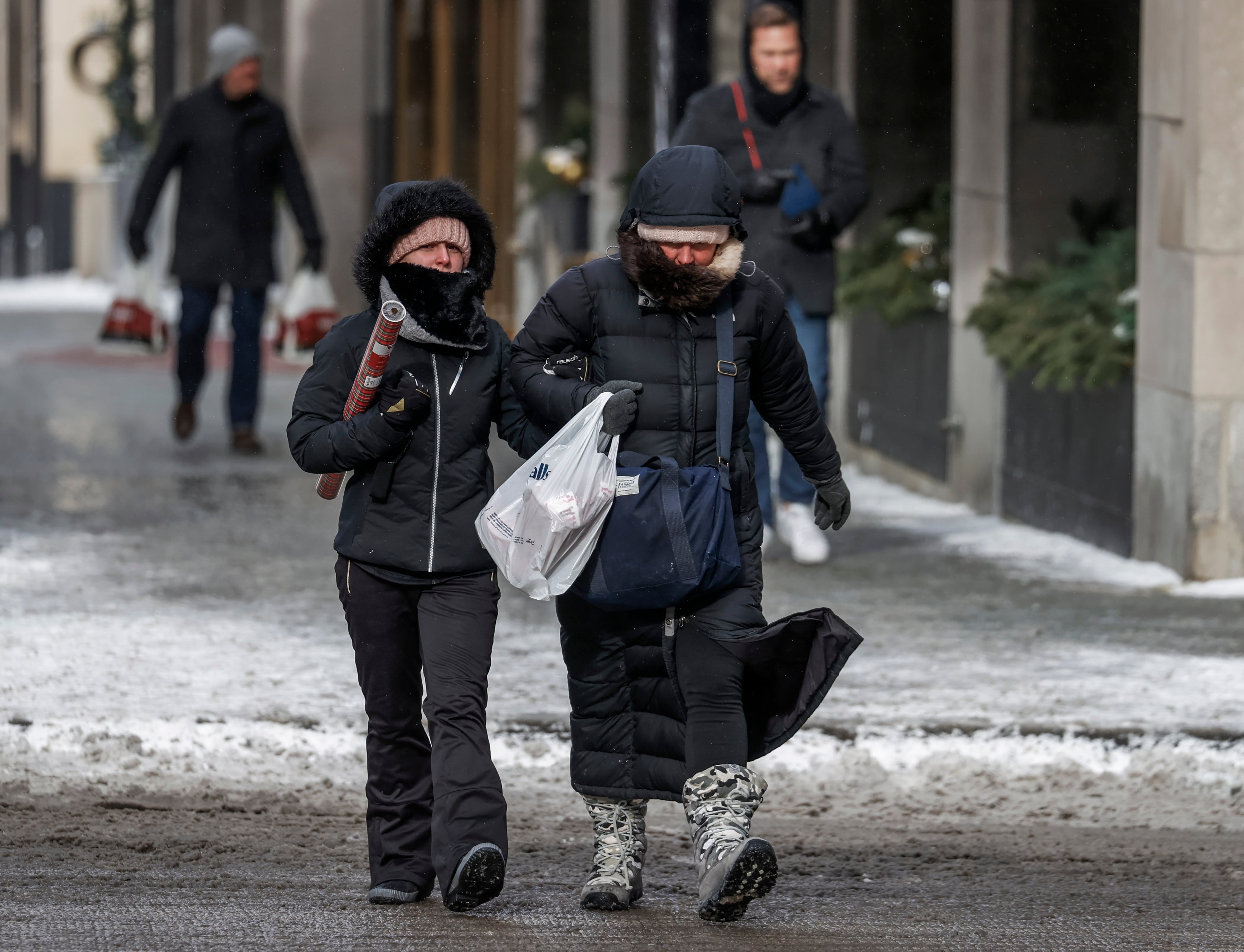 La llegada de aire ártico ha dejado temperaturas heladoras en Chicago, Illinois.