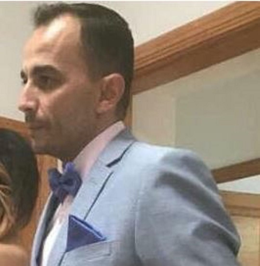 Raúl Díaz, marido de Romina Celeste, el día de la boda de ambos.