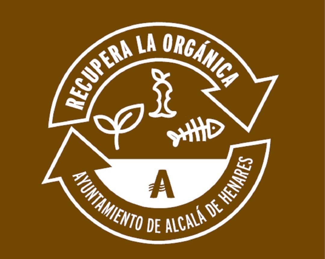 Logo de la campaña &quot;Recupera la orgánica&quot; de Alcalá de Henares. 