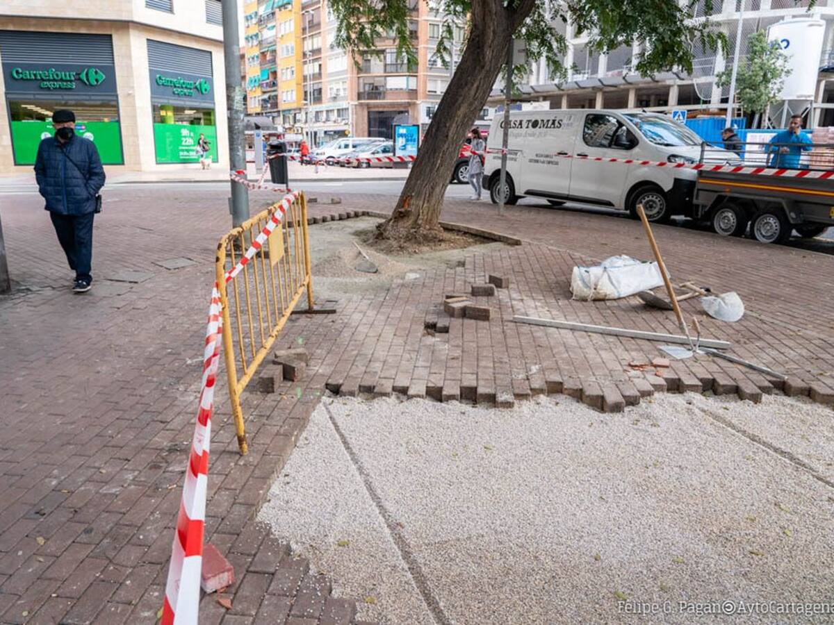 20 calles por donde discurrirán las procesiones de la Semana Santa en Cartagena serán reparadas