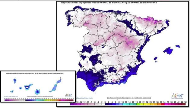 El frío intenso y las heladas se han generalizado este jueves.