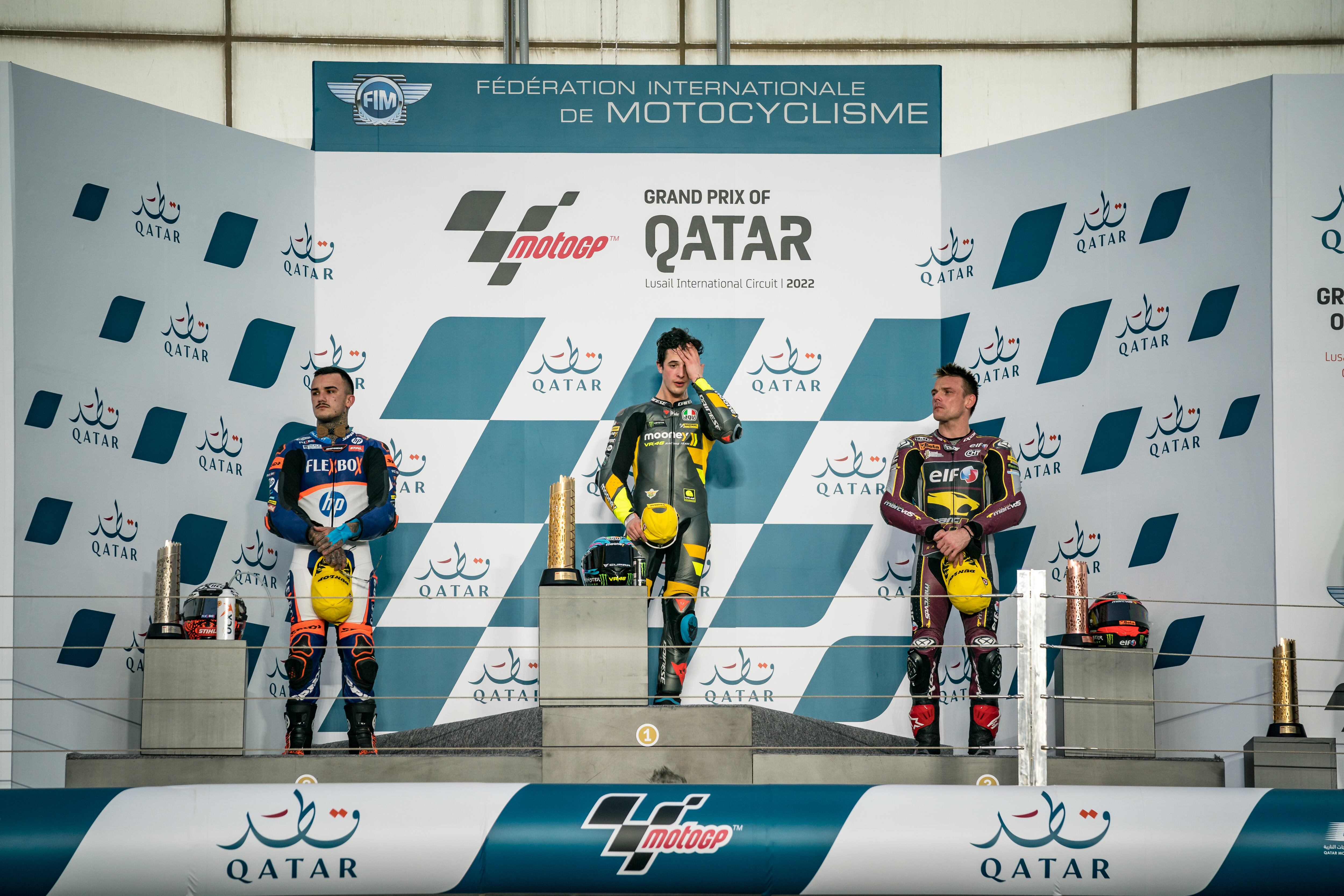 Podio de Moto2 en el GP de Catar