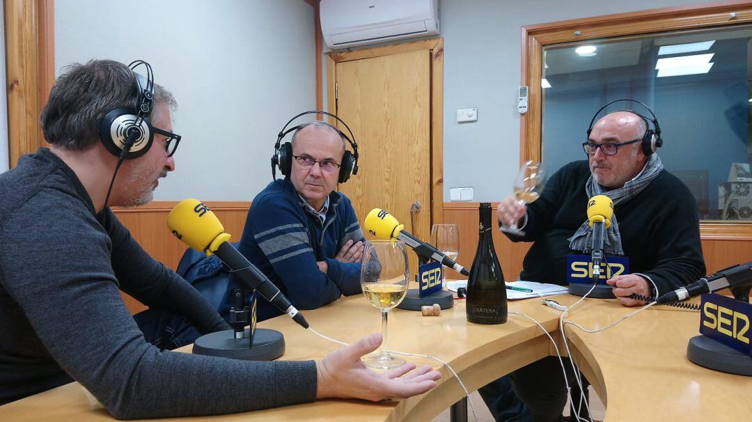 Juan Manuel Zamora (izq), Rosendo Hellín y Ángel Ramírez