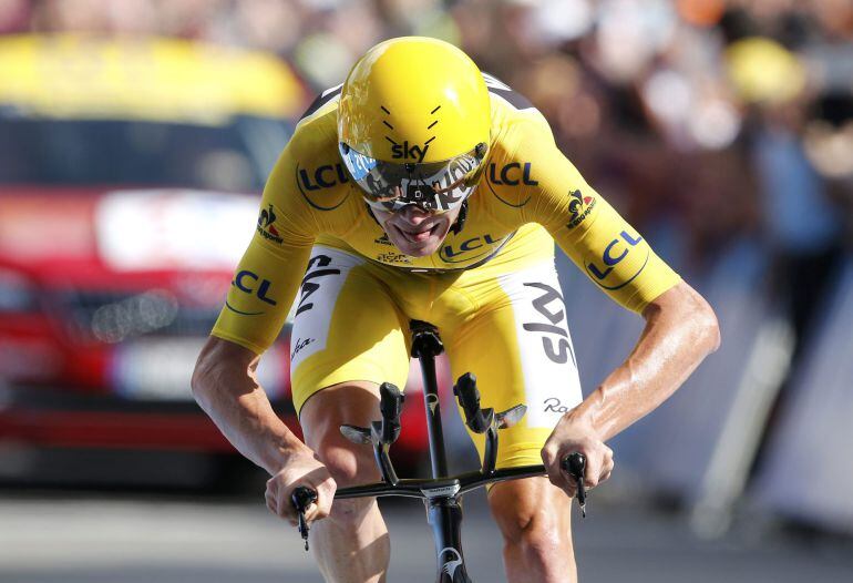 Froome a su llegada a meta 