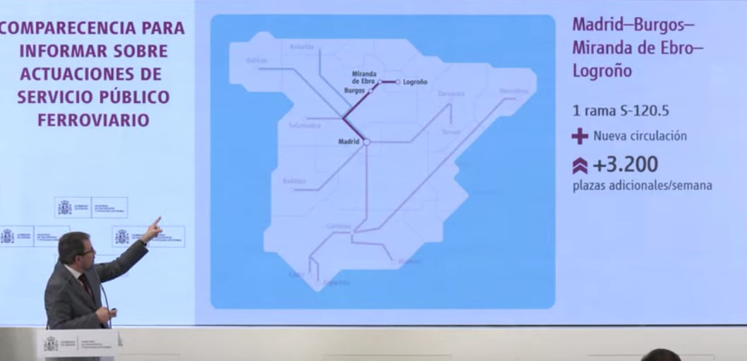 Nueva ruta de tren directo a Madrid