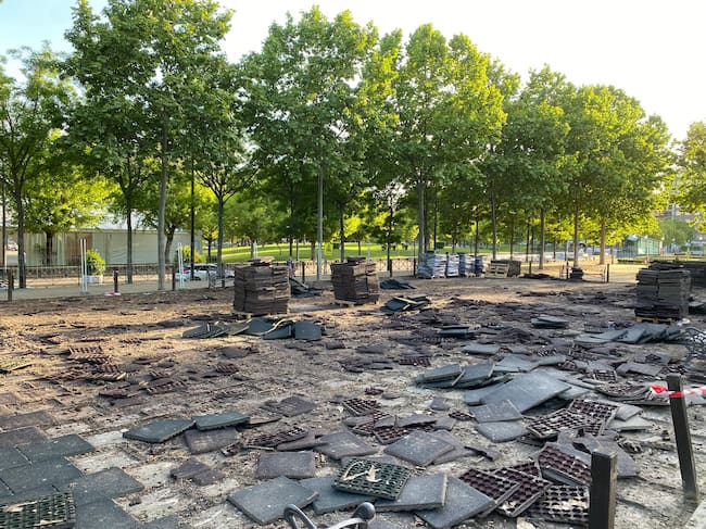 Comienzan las obras de renovación del parque infantil de los Jardines del Prado, en Talavera