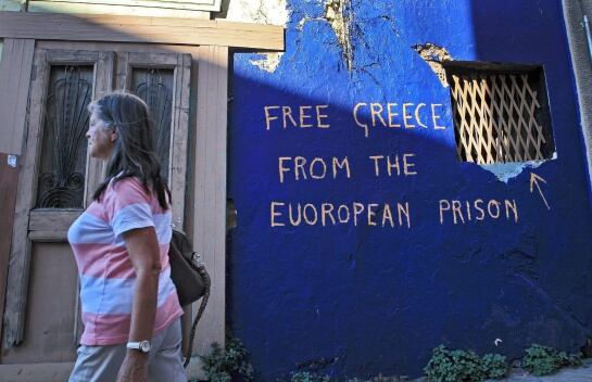 Pintada en las calles de Atenas