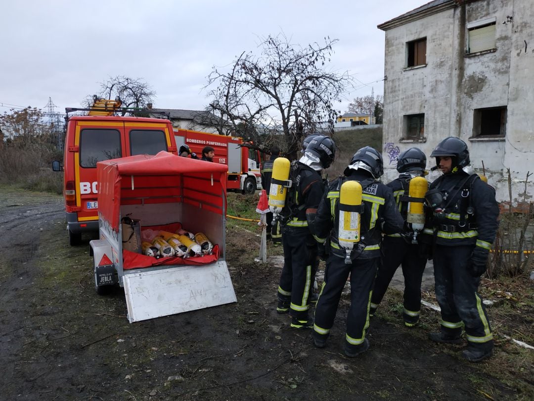 Los bomberos de Ponferrada se ejercitan