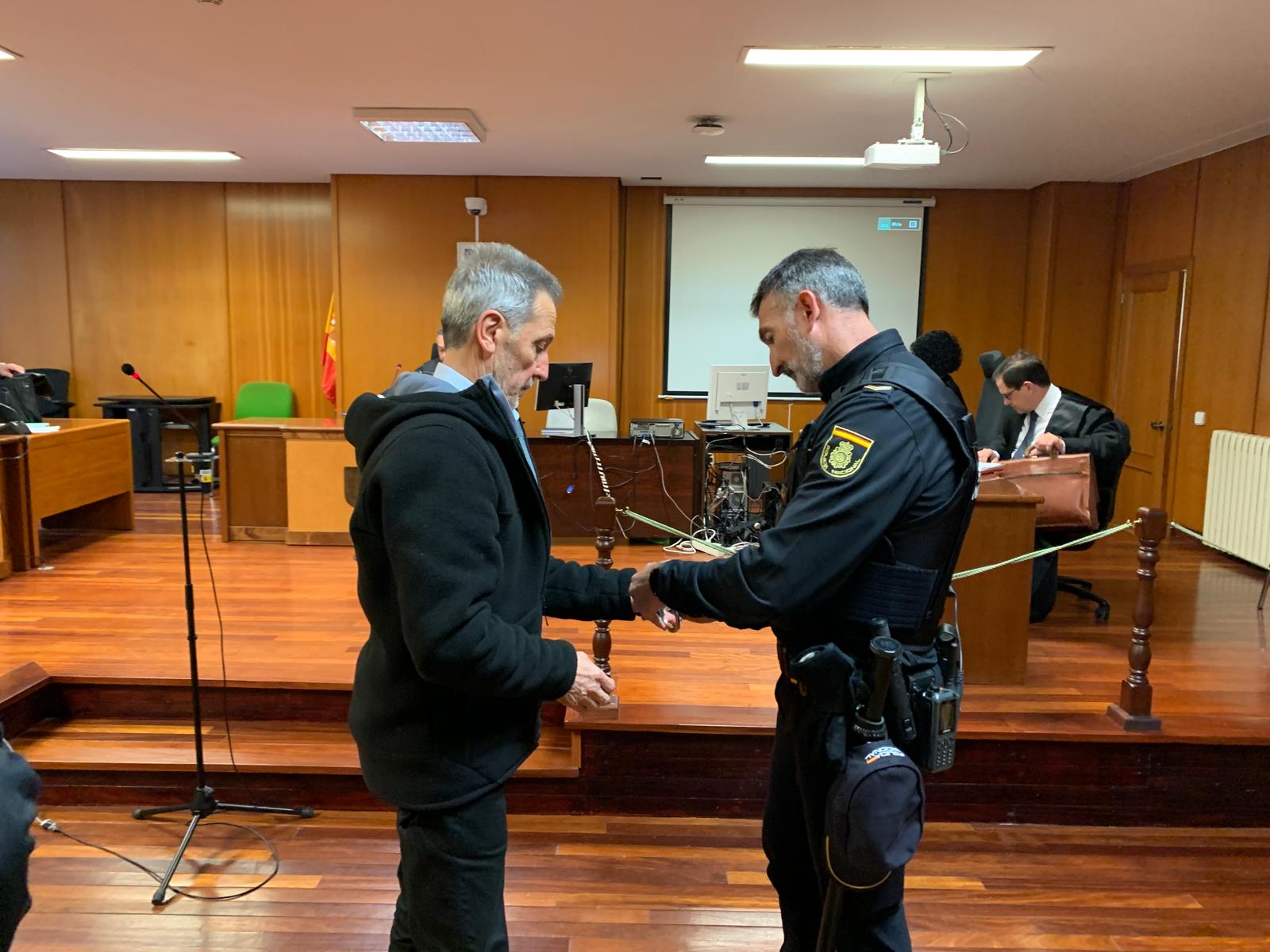 Pedro Muñoz en el juzgado de lo Penal