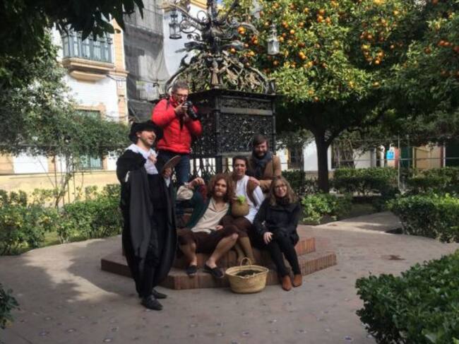 Jorge Luque, Curro Casillas, Álvaro Copado, Ángeles López, Sergio Raya y Mar Badía